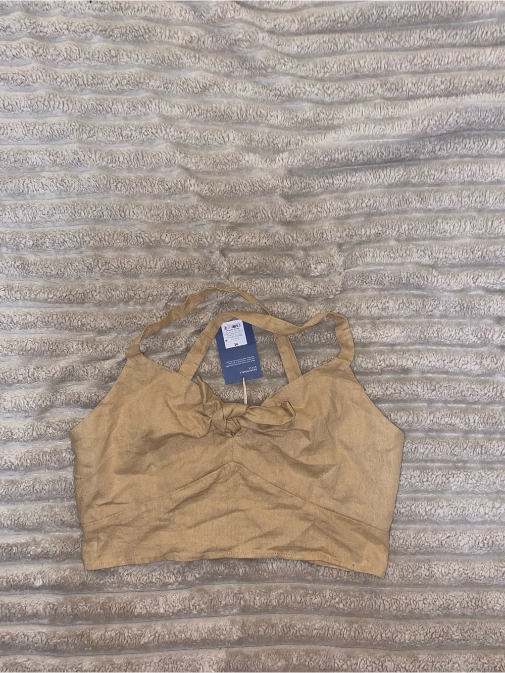 Universal Thread Gold Knot-Front Crop Top